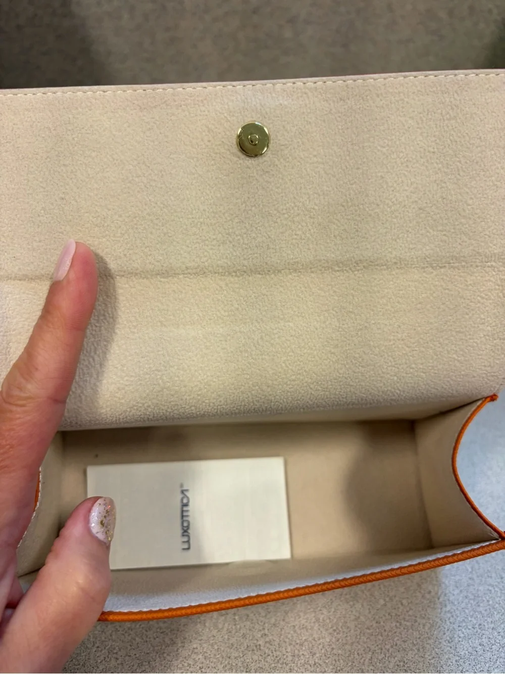 Tory Burch Black Square Sunglasses with Orange Logo Case